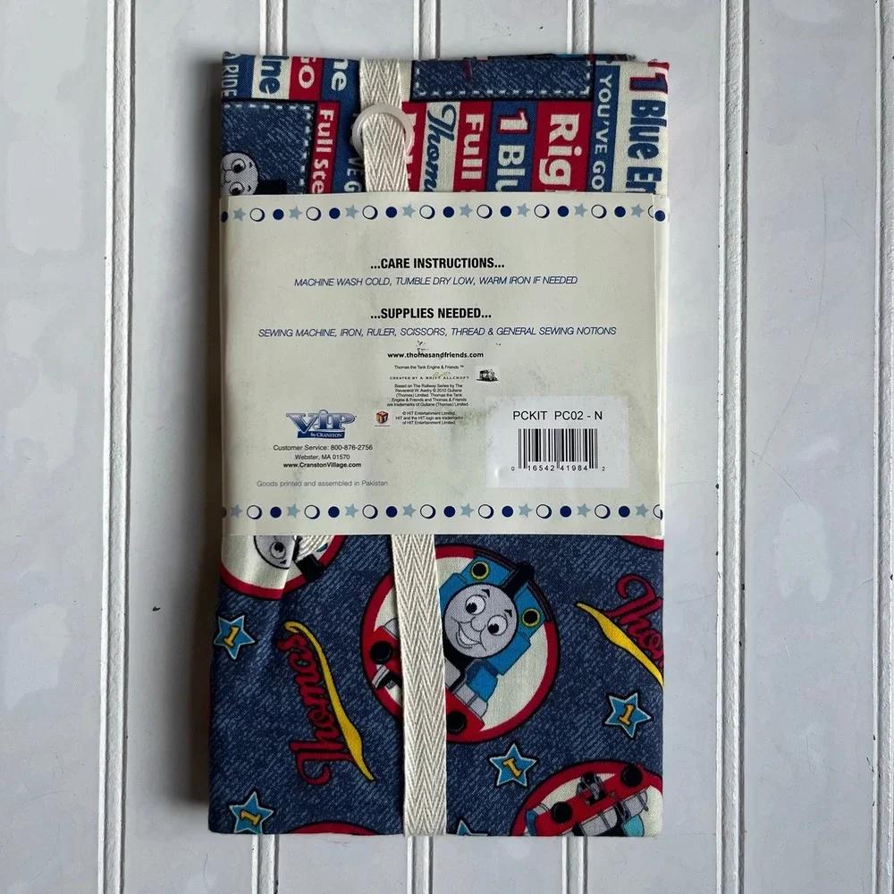 Vtg Thomas & Friends VIP by Cranston DIY Pillowcase Sewing Kit 100% Cotton Blue
